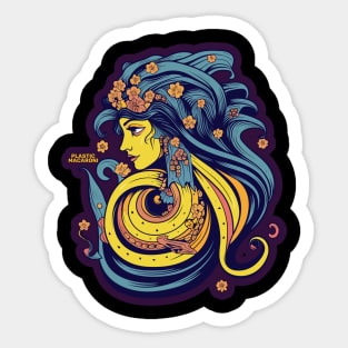 Plastic Macaroni Boho Trippy Hippy Ziti Sticker